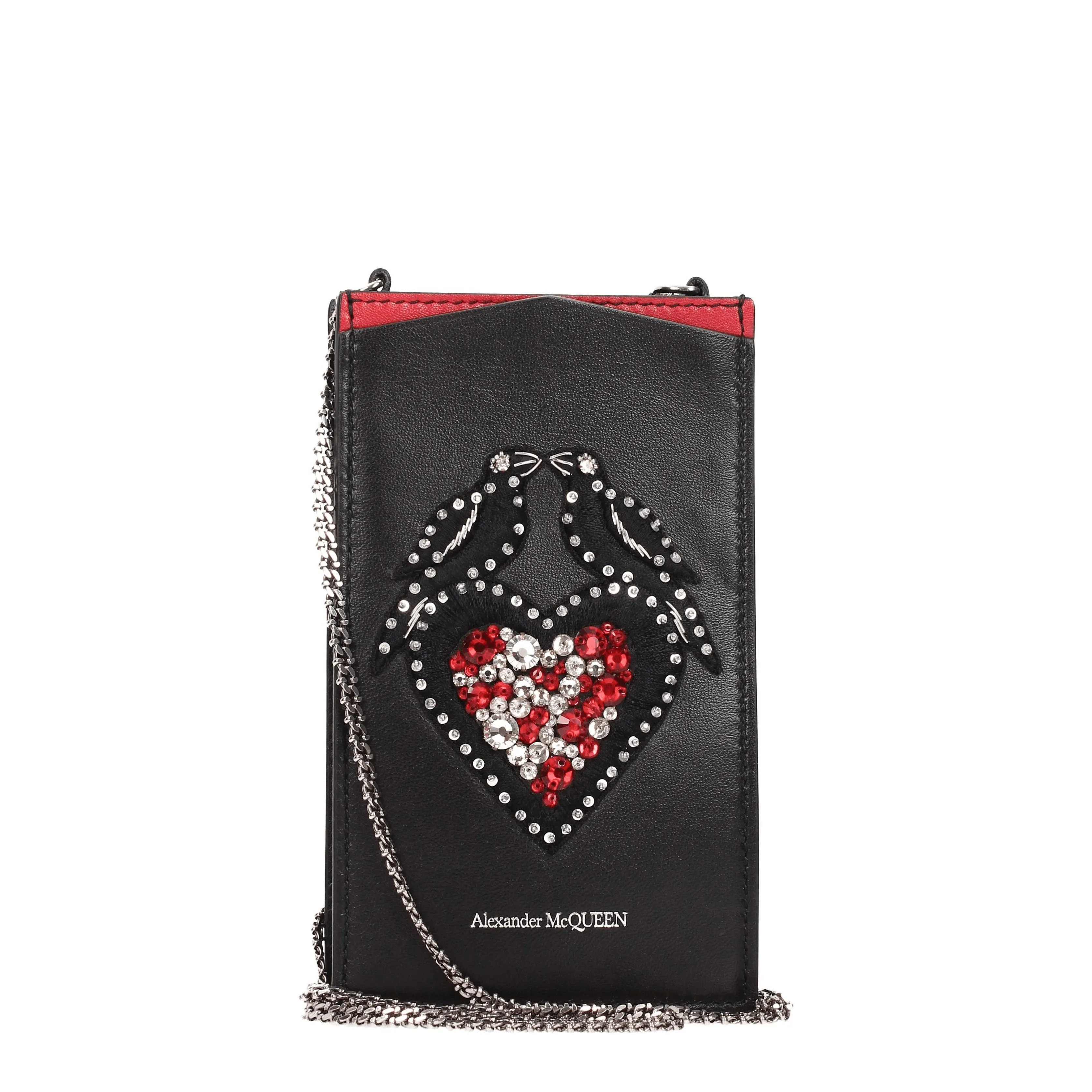 Alexander McQueen Téléphone mobile Holder Femmes Skin Black