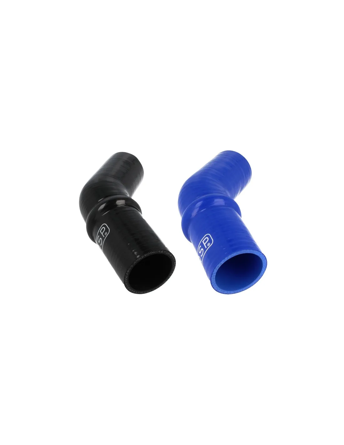 Amortisseur silicone 45° QSP Products bleu ou noir Ø51 à 102mm
