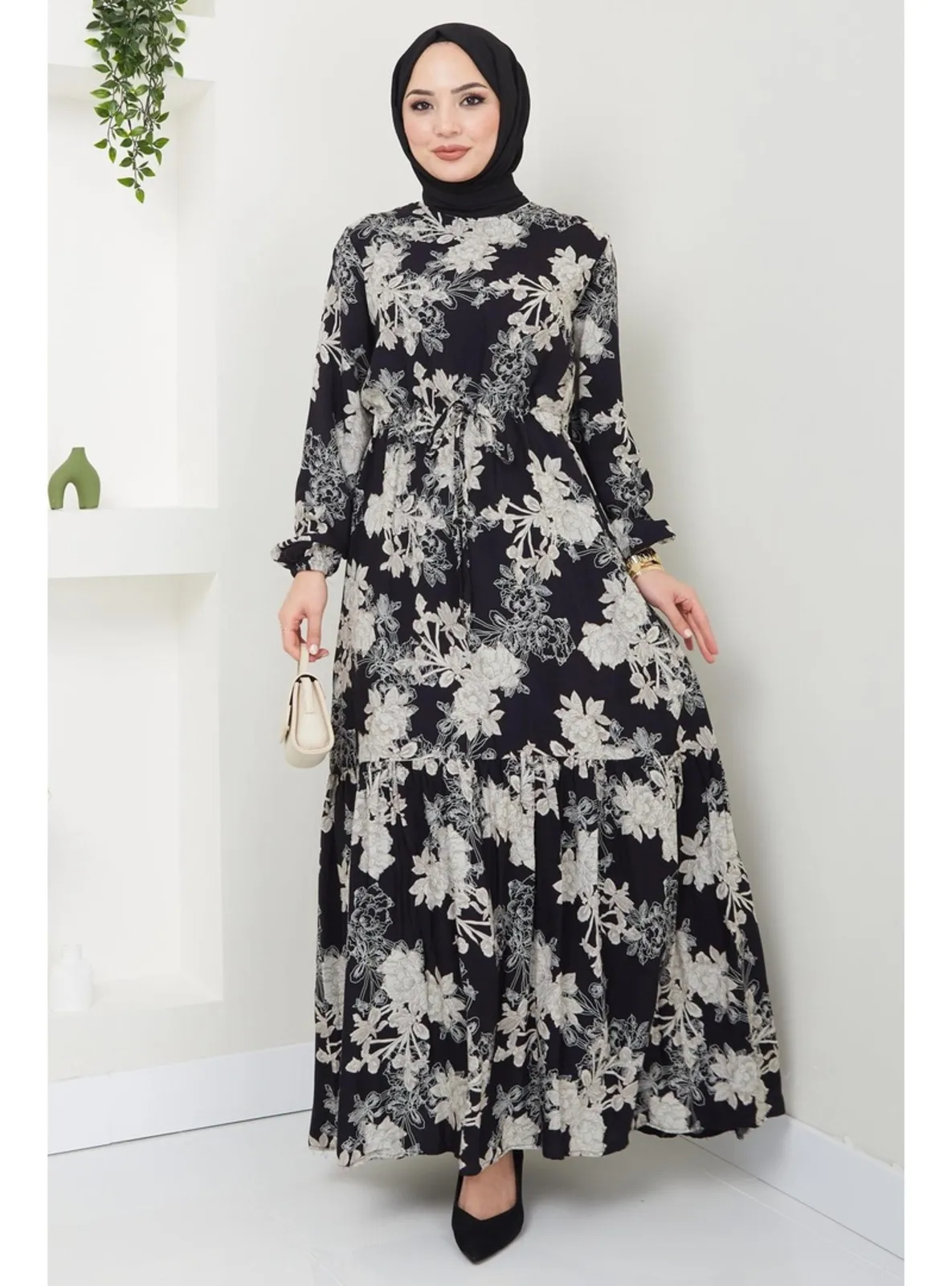 Beige - Modest Dress