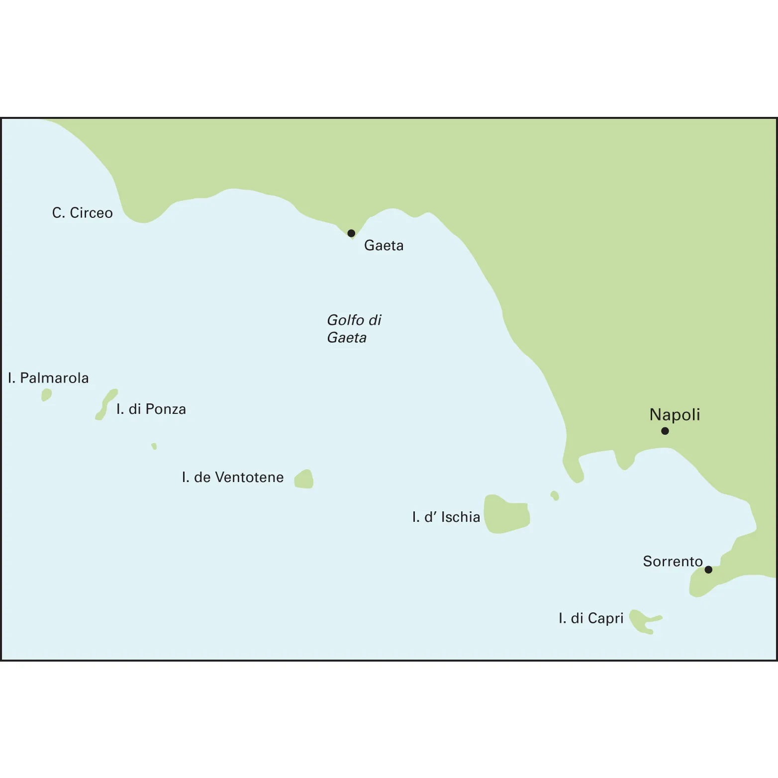 CARTE IMRAY M46 ISOLE PONTINE TO THE BAY OF NAPLE