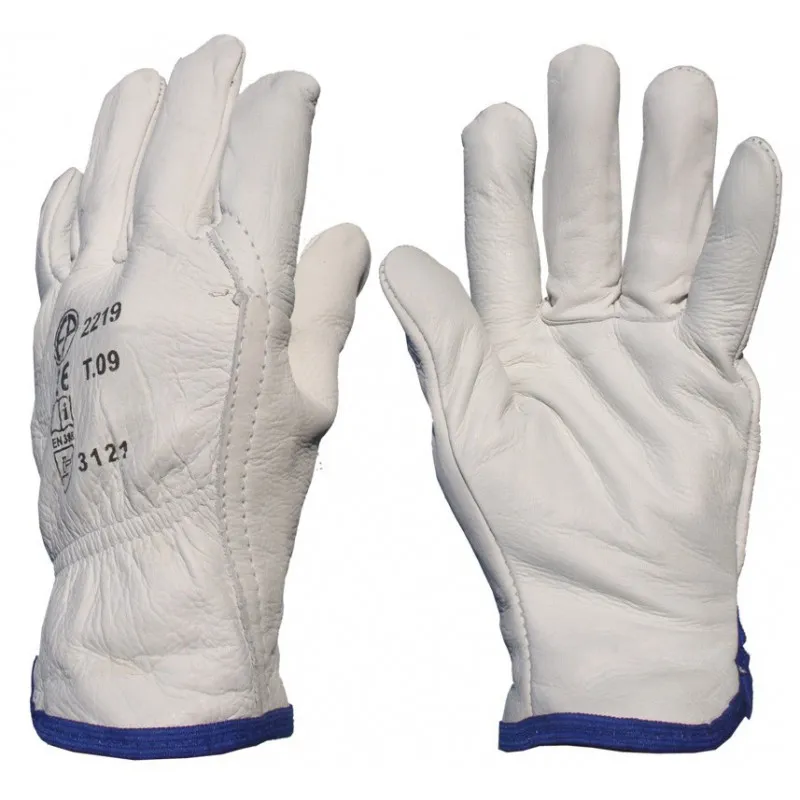 Gants cuire souple lisse Réf: 2219 (10 pcs) ** EP
