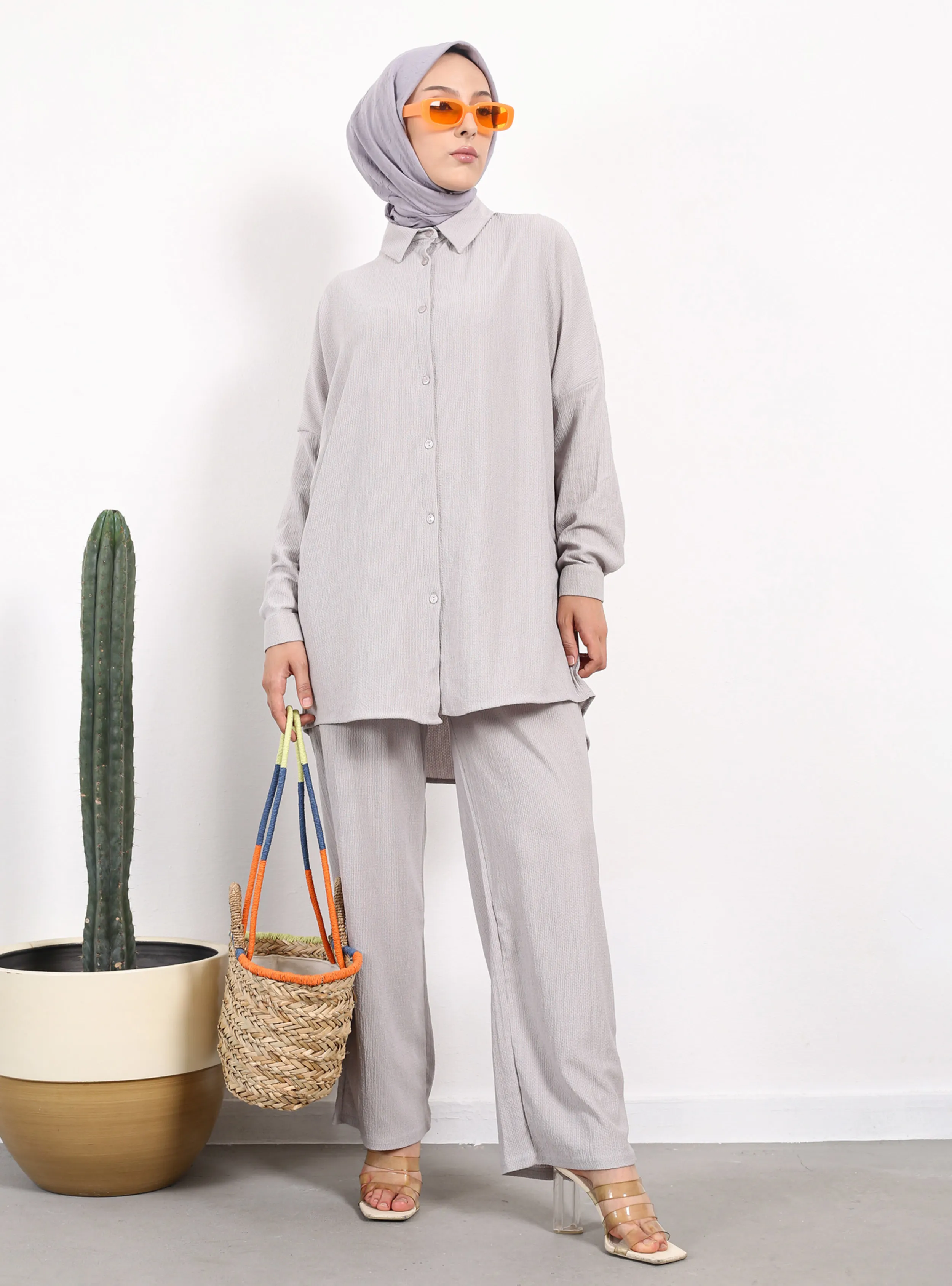 Grey - Unlined - Point Collar - Suit