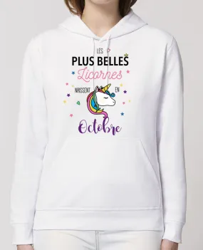 Hoodie Les plus belles licornes - Octobre Par La boutique de Laura