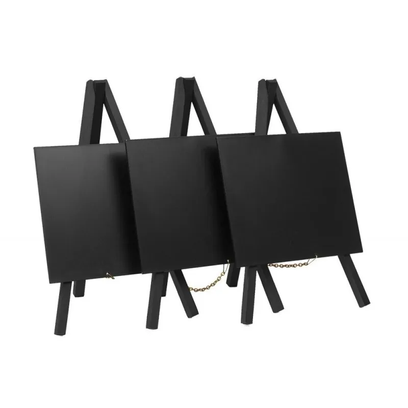 Lot de 3 chevalets de table "MINI" noir