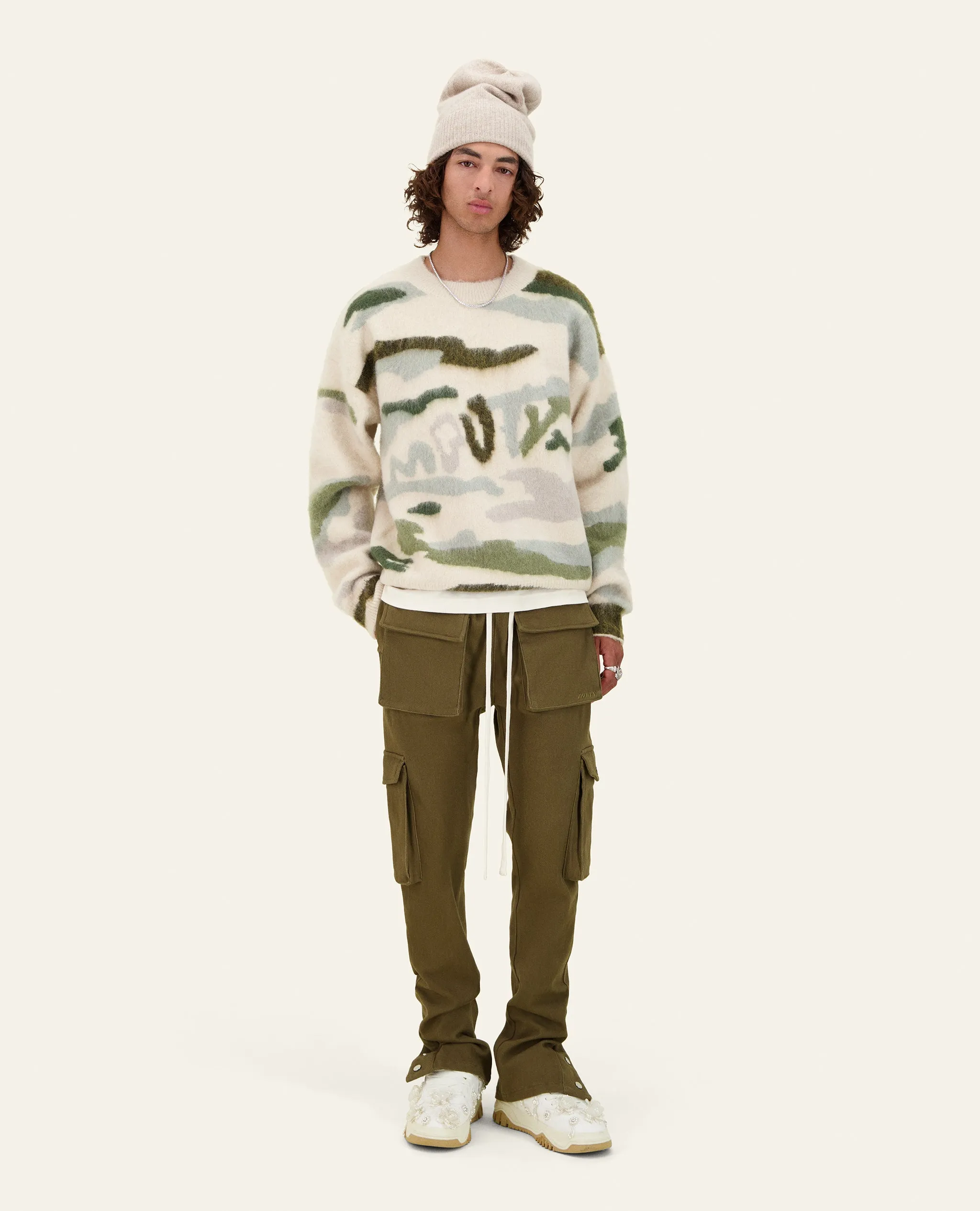 PULL EN MAILLE CAMO
