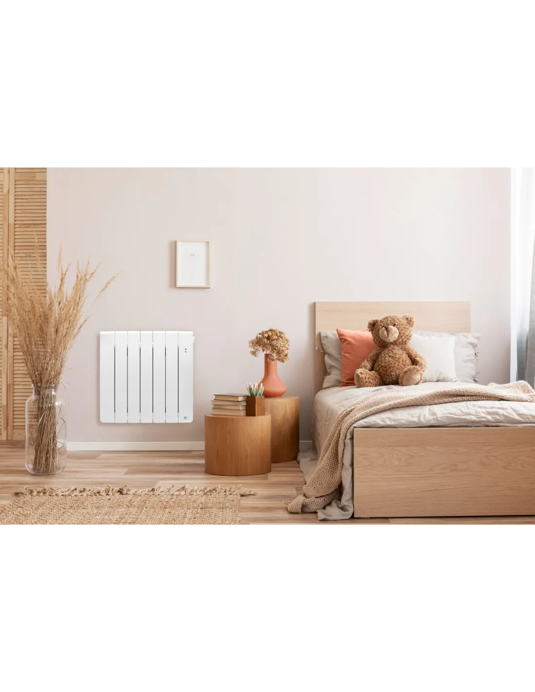 RADIATEUR CHALEUR DOUCE CONNECTÉ BILBAO 4 VERTICAL 1000W GRIS ARDOISE THERMOR 494838