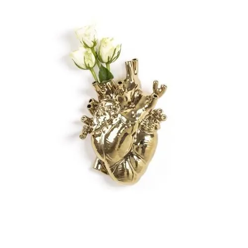 Seletti Vase - Love in Bloom, Or (H 25 cm)