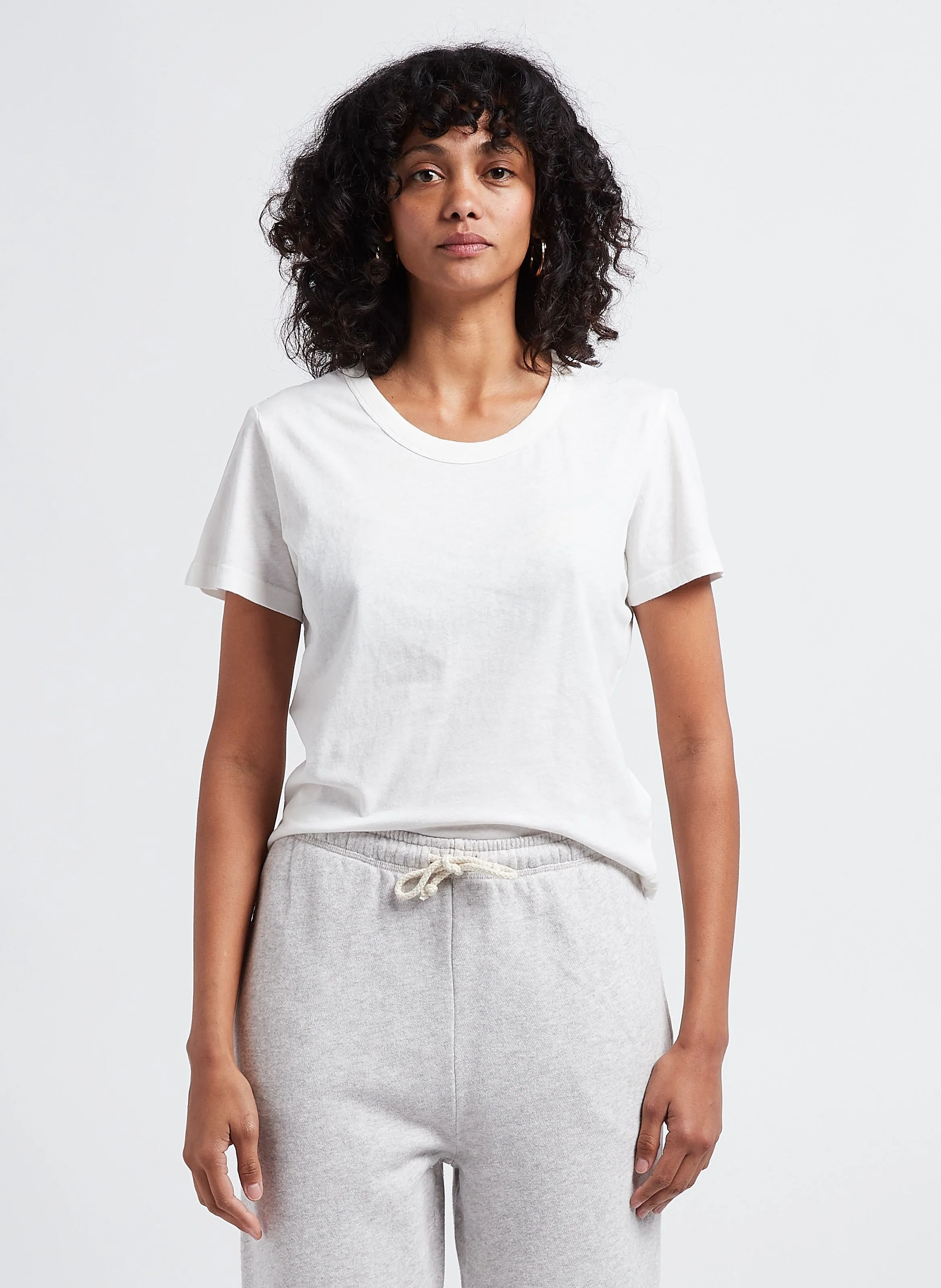 TEE-SHIRT COURT COL ROND EN COTON GAMIPY - AMERICAN VINTAGE pour FEMME | Printemps