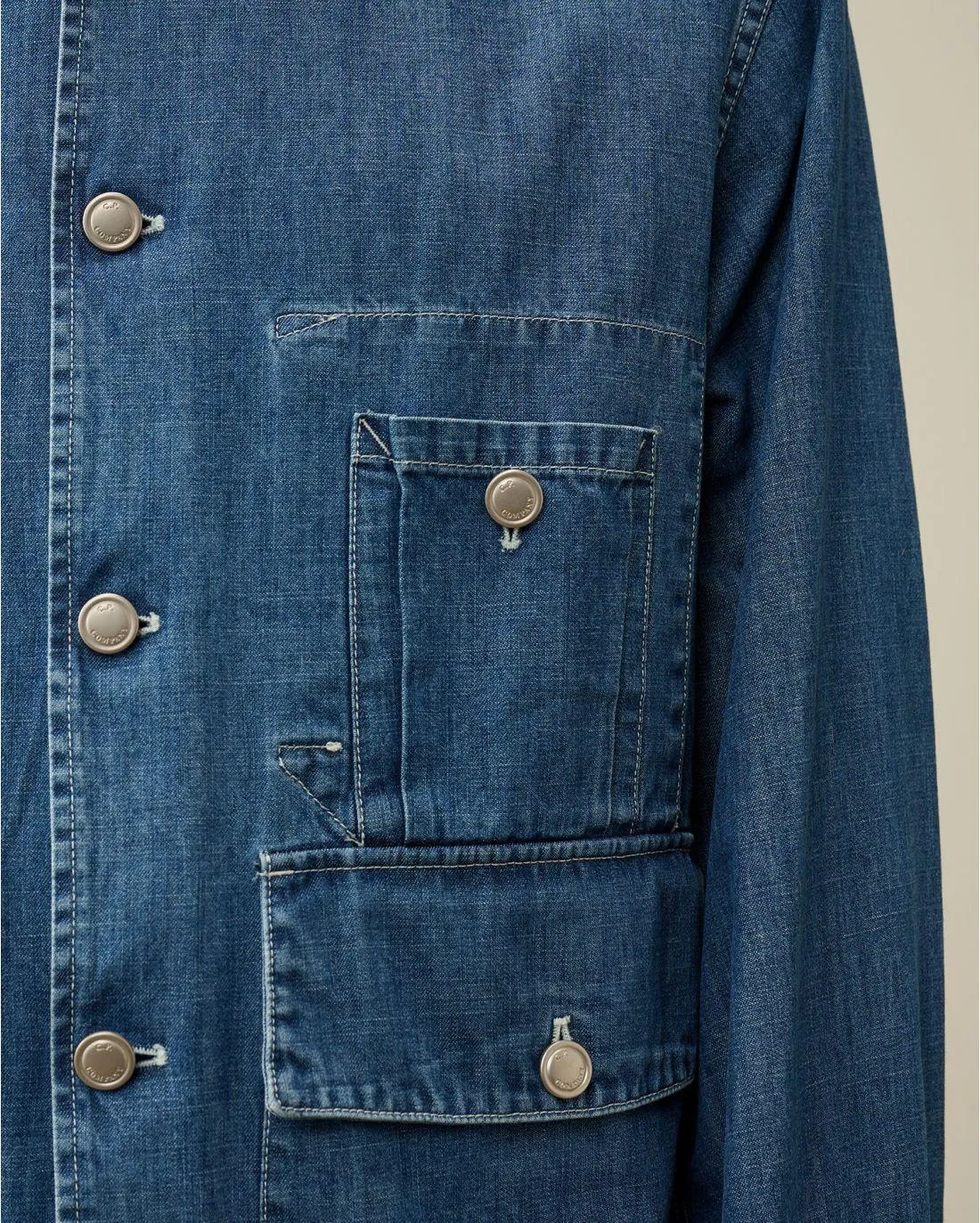VESTE BLU STONE BLEACH BLUE - CP Company  | Chez Maman Rouen